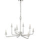 Marceline 8 Light 37.85 inch Polished Nickel Chandelier Ceiling Light